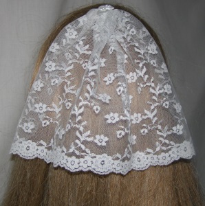 White Floral Lace Bar Mitzvah Covering / Bat Mitzvah Headcovering