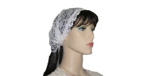 Yehudit White Lace Bandana