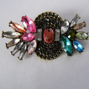 Multi Color Crystal Tichel Pin 