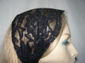 Black Re Embroidery Lace Hairband