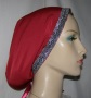 Burgundy Middle Eastern Design Jacquard Band Snood Headcovering