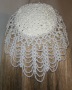 Ivory Chenille Pearl Beaded Applique Kippot
