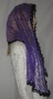 Black Venise Scalloped Purple Lace Hairwrap