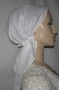 White Poly Blend Pre-Tied Headcovering