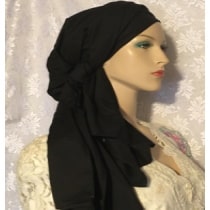 Black Batiste Wrapping Scarf