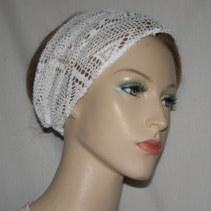 Ivory Crochet Wide Headband