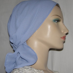 Periwinkle Polyester Headband Scarf Head Covering