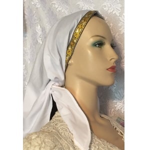Gold Silver Jacquard Band Tichel
