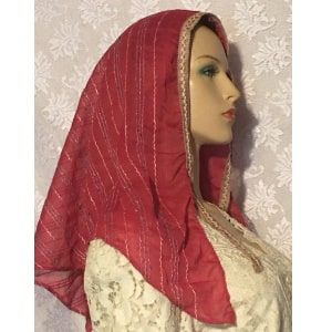 Sheer Pink Designed Scarf